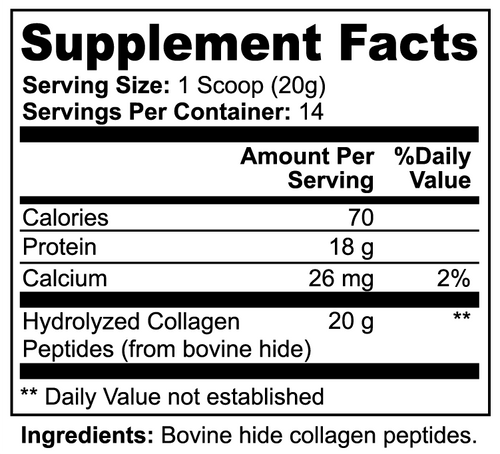 Hydrolyzed Collagen Peptides  Type 1 & 3